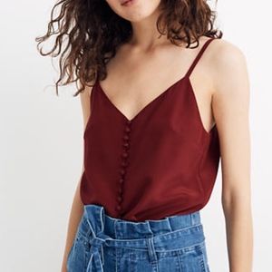 Madewell Button Front Silk Cami